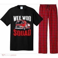 Wee Woo Squad Funny Firefighter Fire Truck Fireman Women Pajama Set thumb 0