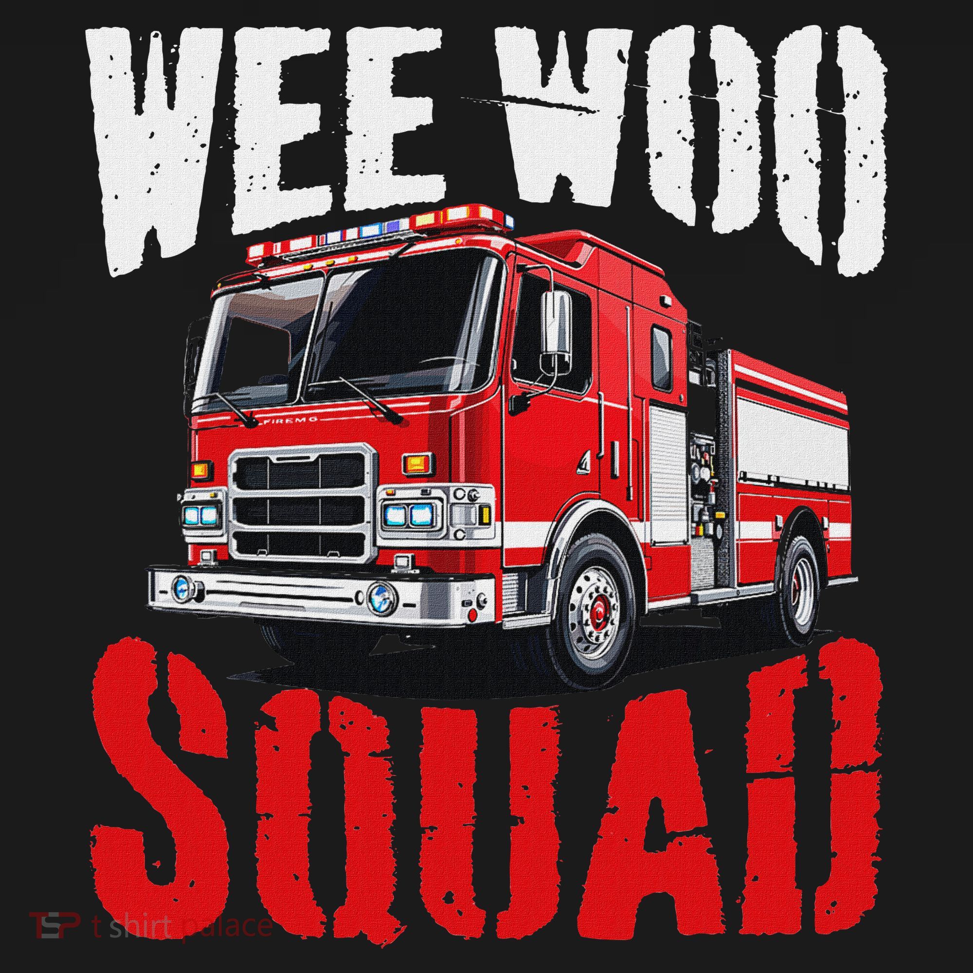 Wee Woo Squad Funny Firefighter Fire Truck Fireman Women Mousepad