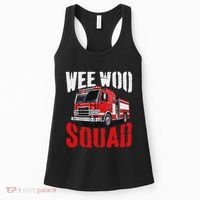 Wee Woo Squad Funny Firefighter Fire Truck Fireman Women Women's Tank Top thumb 0