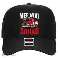 Wee Woo Squad Funny Firefighter Fire Truck Fireman Women Hat thumb 0