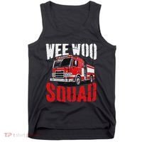 Wee Woo Squad Funny Firefighter Fire Truck Fireman Women Tank Top thumb 0
