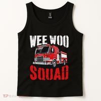 Wee Woo Squad Funny Firefighter Fire Truck Fireman Women Tank Top thumb 2