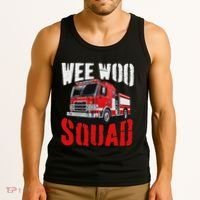 Wee Woo Squad Funny Firefighter Fire Truck Fireman Women Tank Top thumb 3