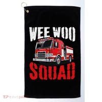Wee Woo Squad Funny Firefighter Fire Truck Fireman Women Golf Towel thumb 0