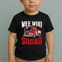 Wee Woo Squad Funny Firefighter Fire Truck Fireman Women Toddler T-Shirt thumb 2