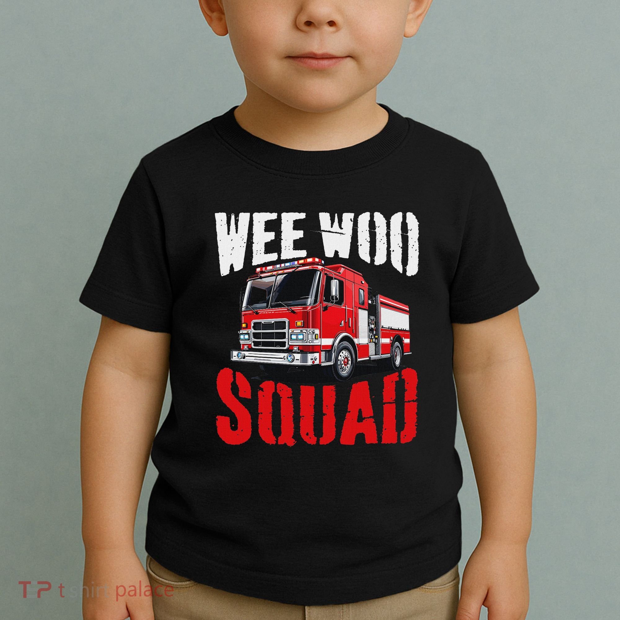 Wee Woo Squad Funny Firefighter Fire Truck Fireman Women Toddler T-Shirt