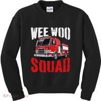 Wee Woo Squad Funny Firefighter Fire Truck Fireman Women Kids Sweatshirt thumb 0