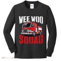 Wee Woo Squad Funny Firefighter Fire Truck Fireman Women Kids Long Sleeve Shirt thumb 0