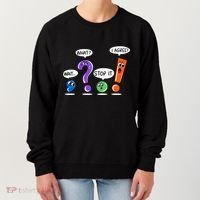 Wait What Stop It I Agree Funny Grammar Punctuation Women's Sweatshirt thumb 0