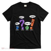 Wait What Stop It I Agree Funny Grammar Punctuation T-Shirt thumb 0
