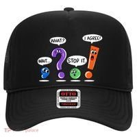 Wait What Stop It I Agree Funny Grammar Punctuation Hat thumb 0