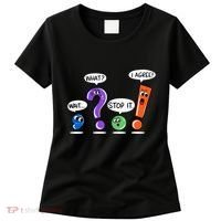 Wait What Stop It I Agree Funny Grammar Punctuation Women's T-Shirt thumb 0