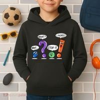 Wait What Stop It I Agree Funny Grammar Punctuation Kids Hoodie thumb 2
