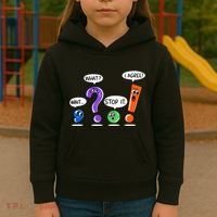 Wait What Stop It I Agree Funny Grammar Punctuation Kids Hoodie thumb 3