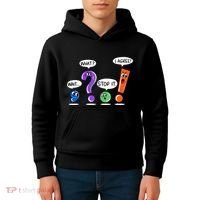 Wait What Stop It I Agree Funny Grammar Punctuation Kids Hoodie thumb 4