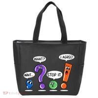 Wait What Stop It I Agree Funny Grammar Punctuation Tote Bag thumb 0