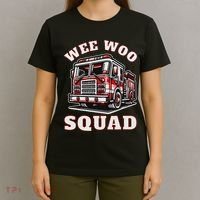 Wee Woo Squad Fire Truck Funny Firefighter Family T-Shirt thumb 4