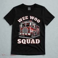 Wee Woo Squad Fire Truck Funny Firefighter Family T-Shirt thumb 5