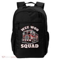 Wee Woo Squad Fire Truck Funny Firefighter Family Backpack thumb 0