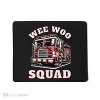 Wee Woo Squad Fire Truck Funny Firefighter Family Mousepad thumb 0