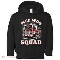 Wee Woo Squad Fire Truck Funny Firefighter Family Toddler Hoodie thumb 0
