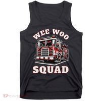 Wee Woo Squad Fire Truck Funny Firefighter Family Tank Top thumb 0