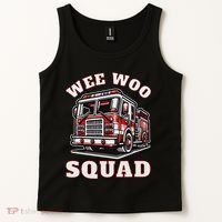 Wee Woo Squad Fire Truck Funny Firefighter Family Tank Top thumb 2