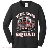 Wee Woo Squad Fire Truck Funny Firefighter Family Kids Long Sleeve Shirt thumb 0