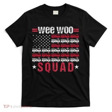 Wee Woo Squad Fire Truck Design T-Shirt