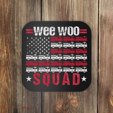 Wee Woo Squad Fire Truck Design Coaster