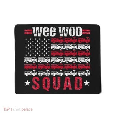 Wee Woo Squad Fire Truck Design Mousepad