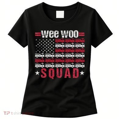 Wee Woo Squad Fire Truck Design Women's T-Shirt