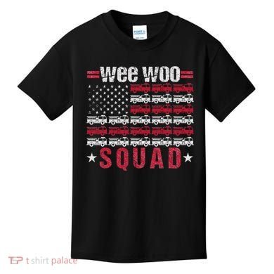 Wee Woo Squad Fire Truck Design Kids T-Shirt
