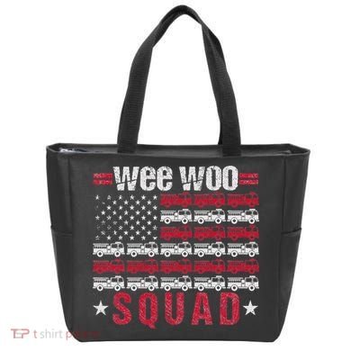 Wee Woo Squad Fire Truck Design Tote Bag