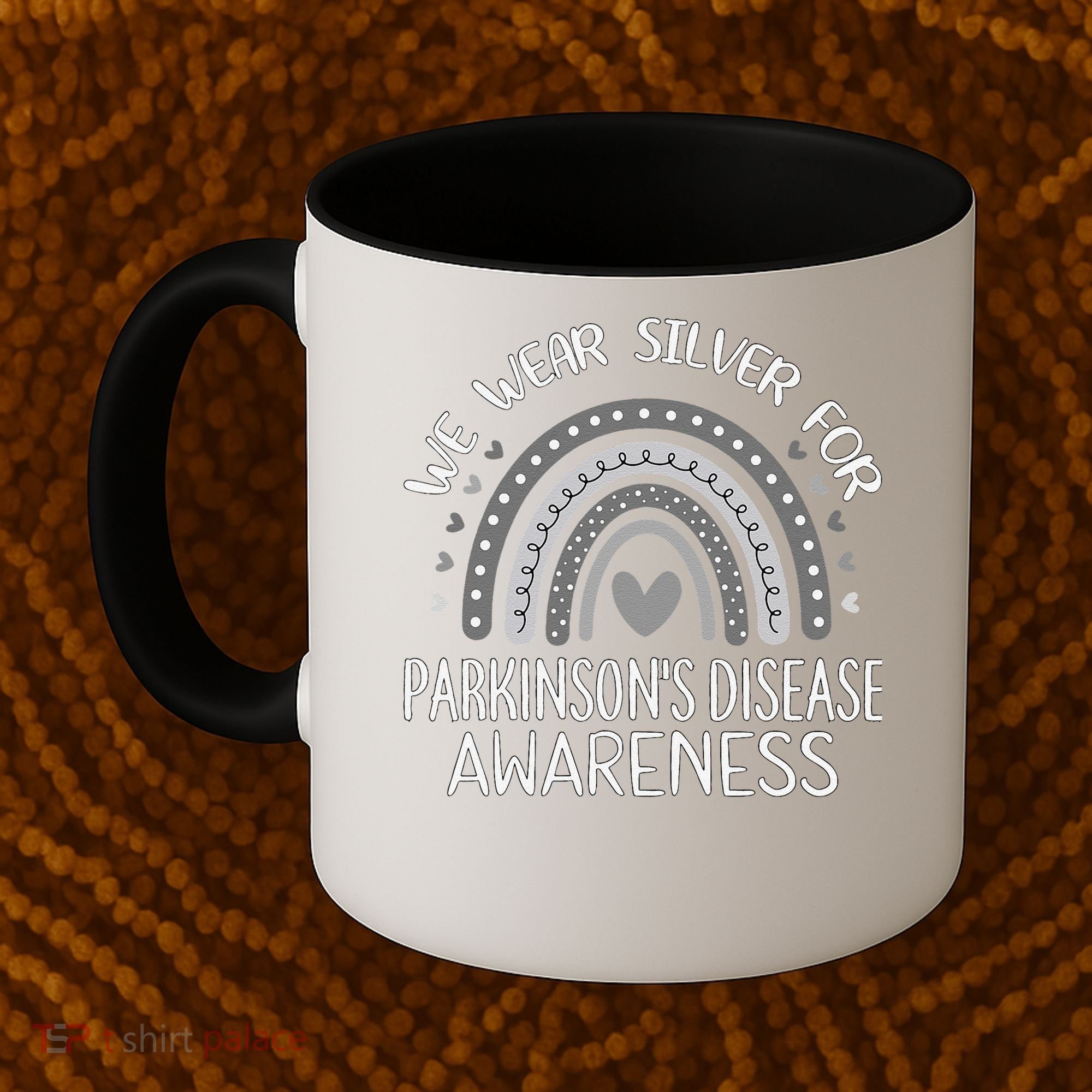 We Wear Silver Rainbow Parkinsons Disease Awareness Coffee Mug