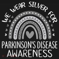 We Wear Silver Rainbow Parkinsons Disease Awareness Ornament thumb 1