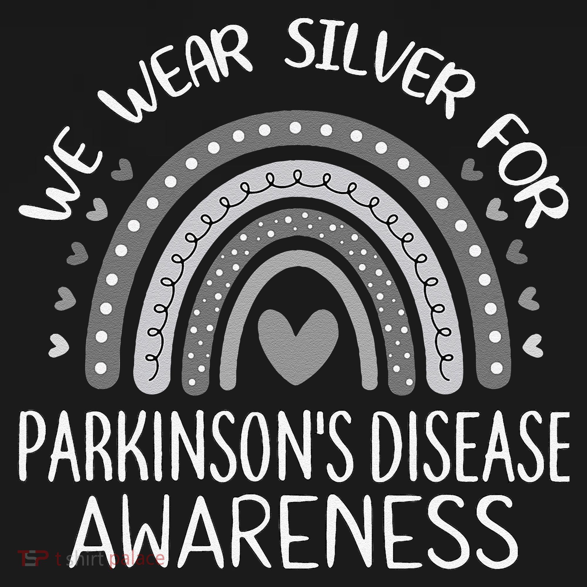 We Wear Silver Rainbow Parkinsons Disease Awareness Baby Bodysuit