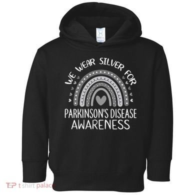 We Wear Silver Rainbow Parkinsons Disease Awareness Toddler Hoodie