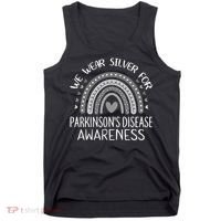 We Wear Silver Rainbow Parkinsons Disease Awareness Tank Top thumb 0