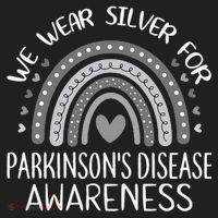 We Wear Silver Rainbow Parkinsons Disease Awareness Golf Towel thumb 3