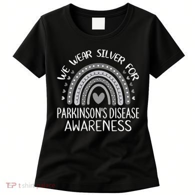 We Wear Silver Rainbow Parkinsons Disease Awareness Women's T-Shirt