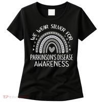We Wear Silver Rainbow Parkinsons Disease Awareness Women's T-Shirt thumb 0