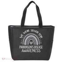 We Wear Silver Rainbow Parkinsons Disease Awareness Tote Bag thumb 0