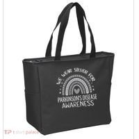 We Wear Silver Rainbow Parkinsons Disease Awareness Tote Bag thumb 2