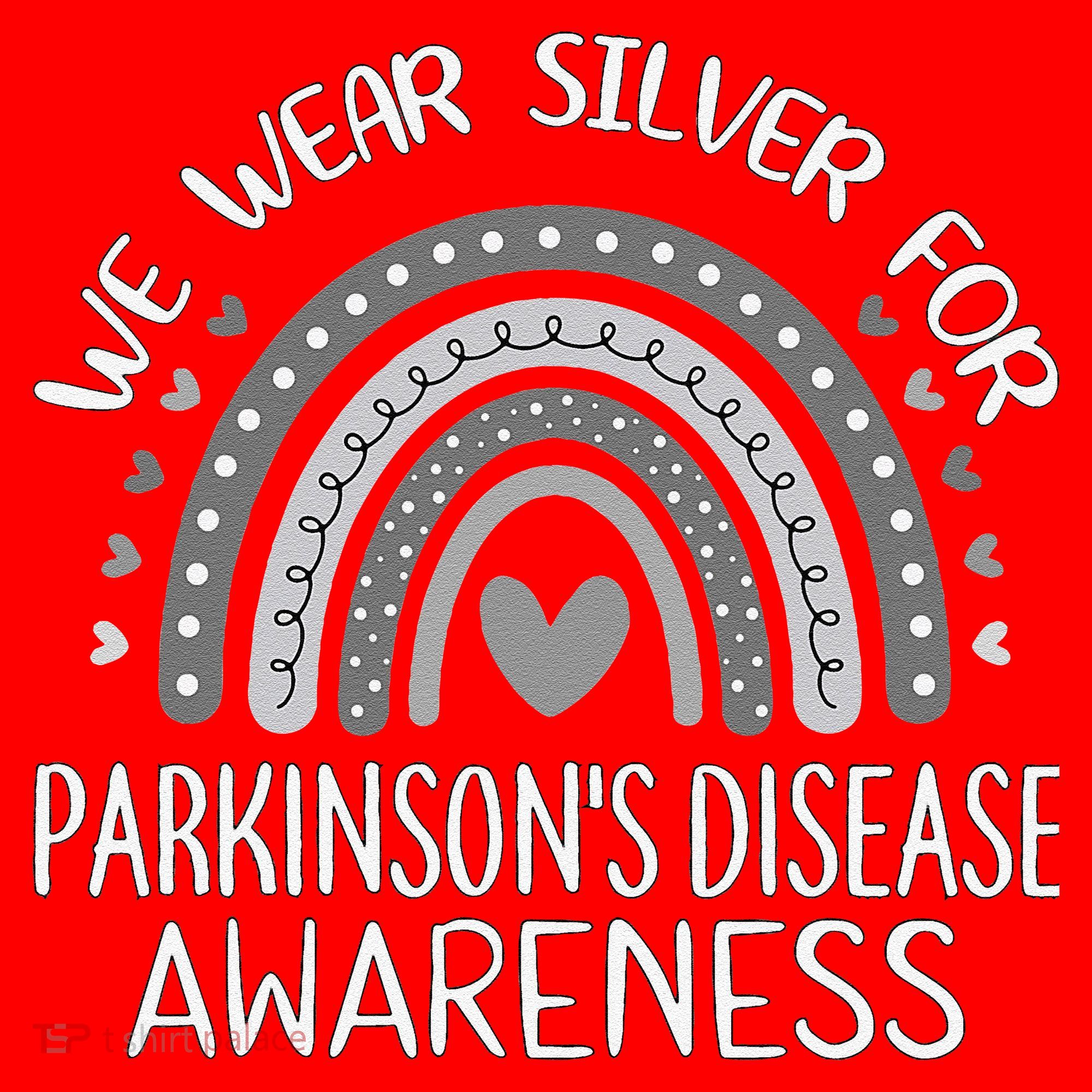 We Wear Silver Rainbow Parkinsons Disease Awareness Santa Hat