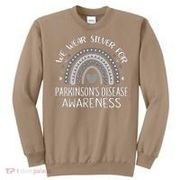 We Wear Silver Rainbow Parkinsons Disease Awareness Sweatshirt thumb 0
