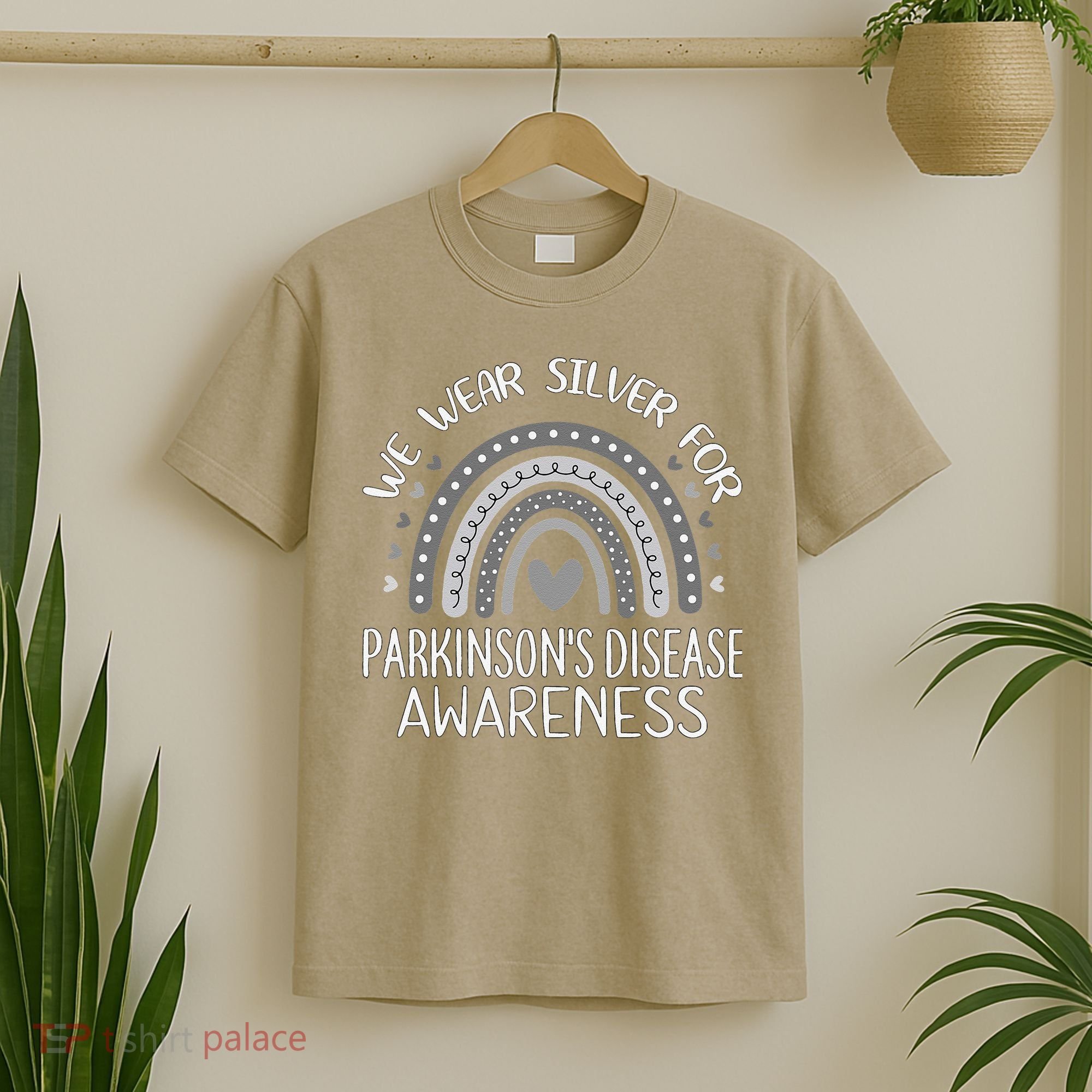 We Wear Silver Rainbow Parkinsons Disease Awareness T-Shirt