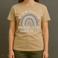 We Wear Silver Rainbow Parkinsons Disease Awareness T-Shirt thumb 4