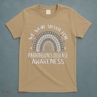 We Wear Silver Rainbow Parkinsons Disease Awareness T-Shirt thumb 5