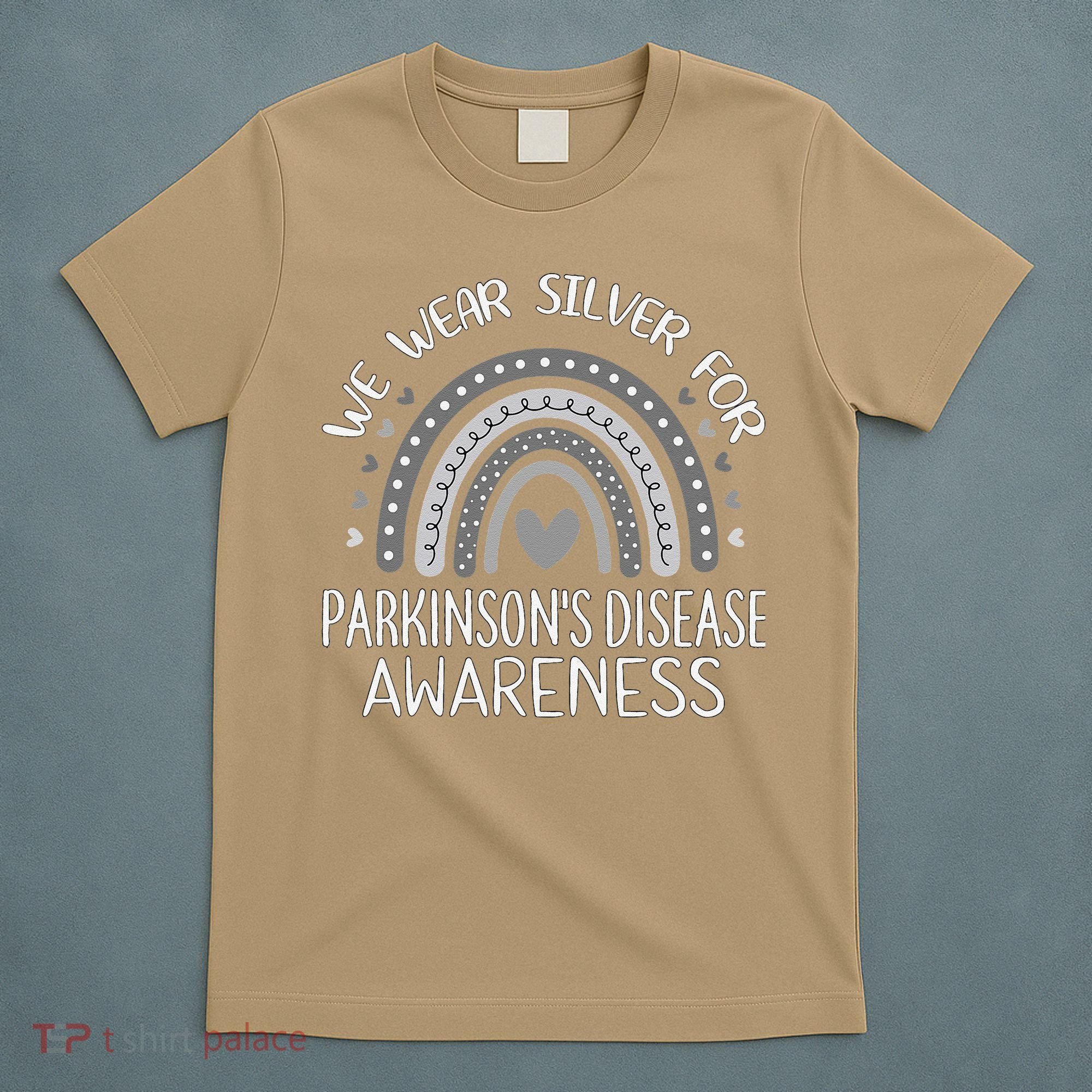 We Wear Silver Rainbow Parkinsons Disease Awareness T-Shirt